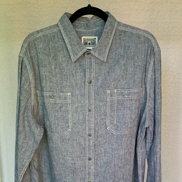 Converse Other - NWOT Converse One Star l/s chambray/denim shirt